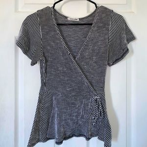 Striped Peplum Blouse